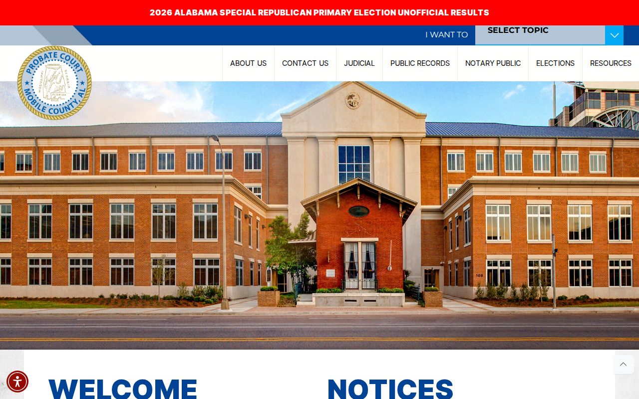 Mobile County court docket Probate Court record portal