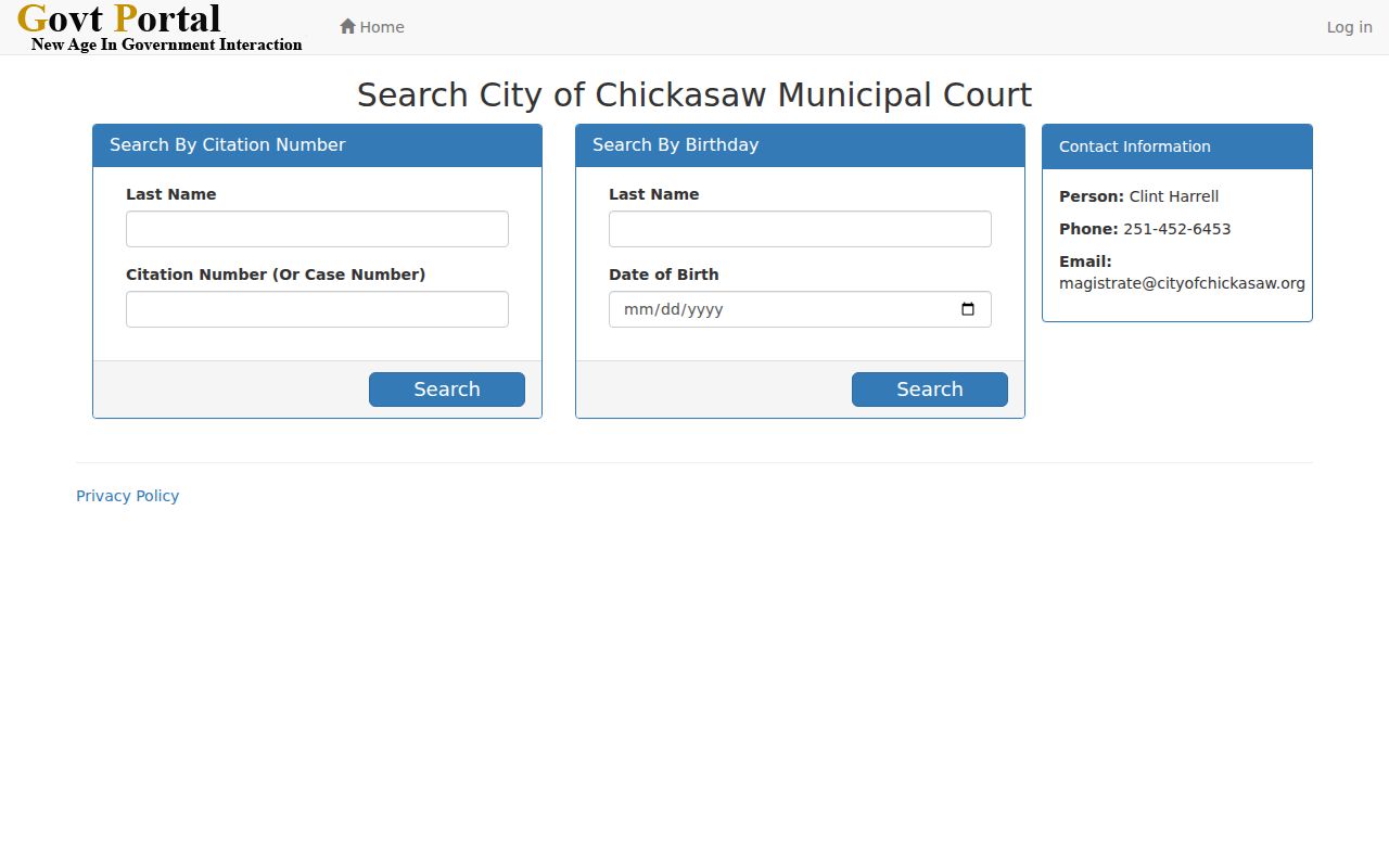 Chickasaw court docket citation and birthday search