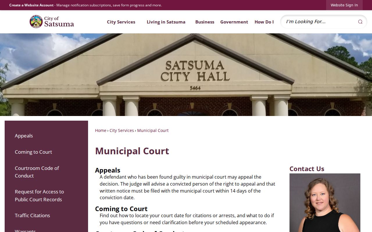 Satsuma court docket municipal court information